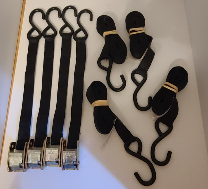 Cam Buckle Cargo Tie-Down Straps 4-Pack