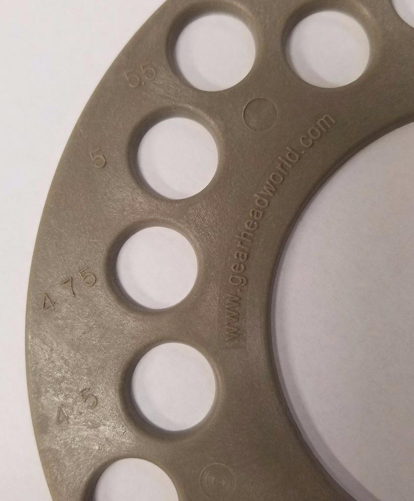 NEW!! Reusable Wheel Gauge -- Determines Bolt Pattern Ford Chevy