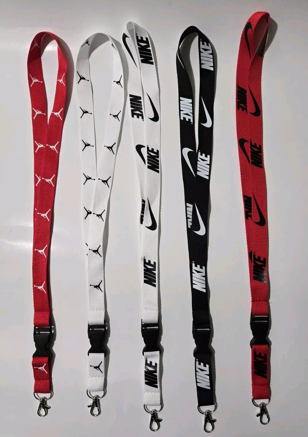 5pack Nike Lanyard Detachable Keychain Badge ID Holder All Different Colors NEW!