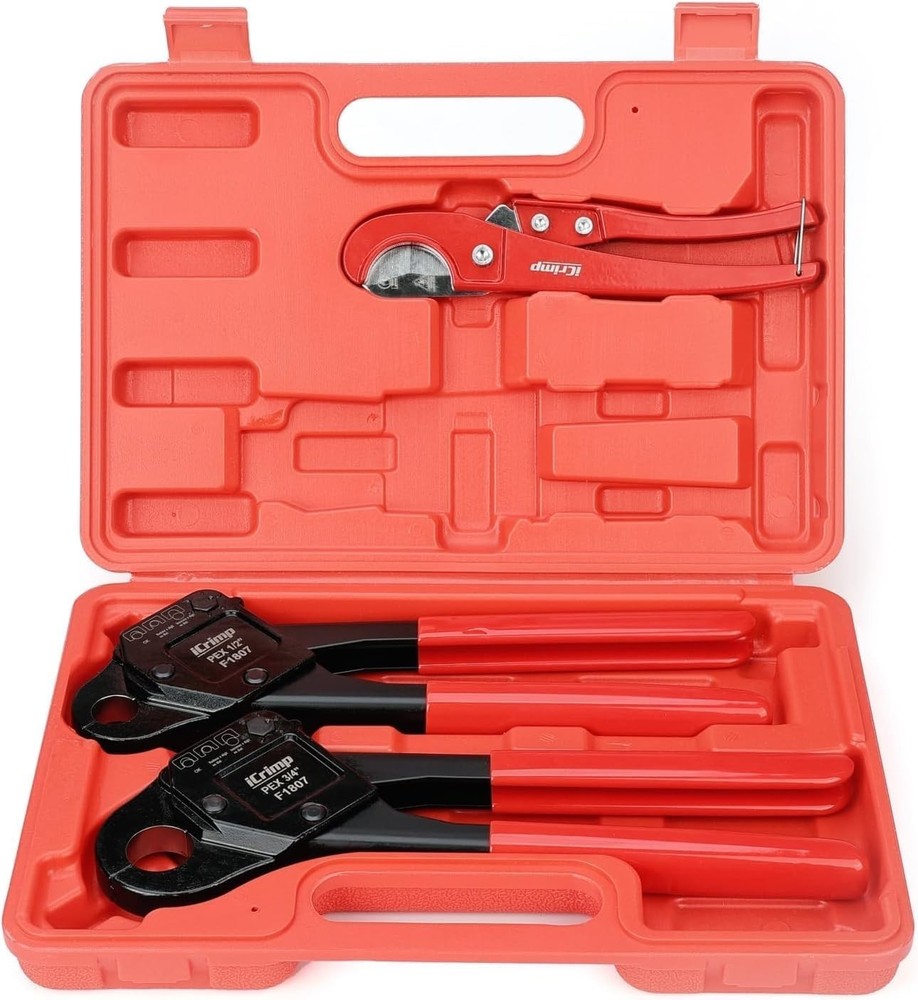 Pro-Grade iCrimp PEX Crimping Tool - 1/2'' & 3/4'' for Precision & Reliability