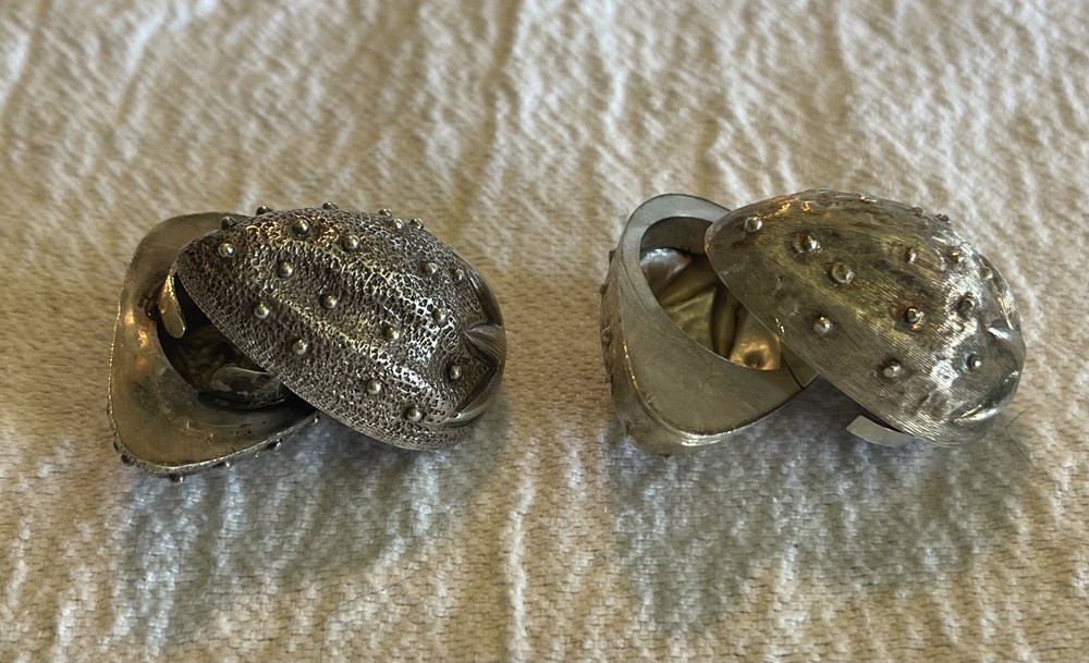 Two Sterling Silver Designer Strawberry Pill Boxes