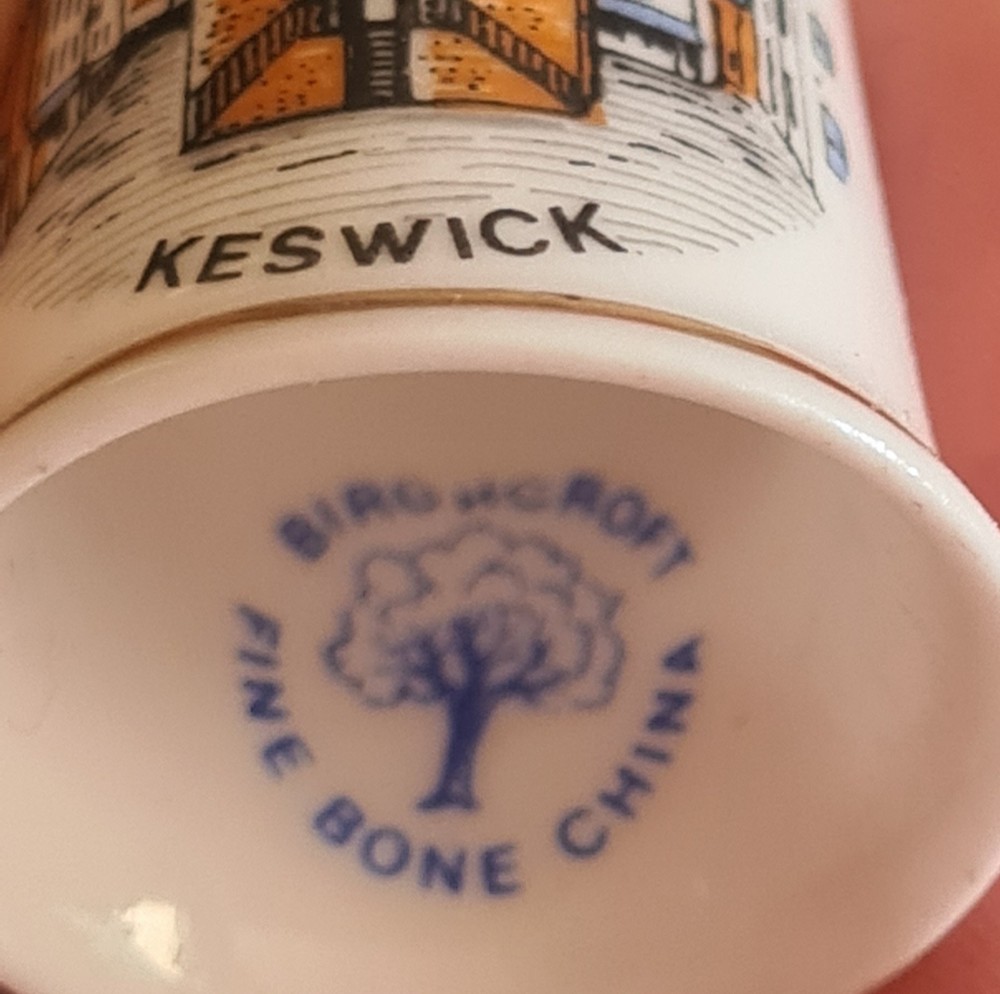 Keswick Thimble Birch Croft Fine Bone China Collectable