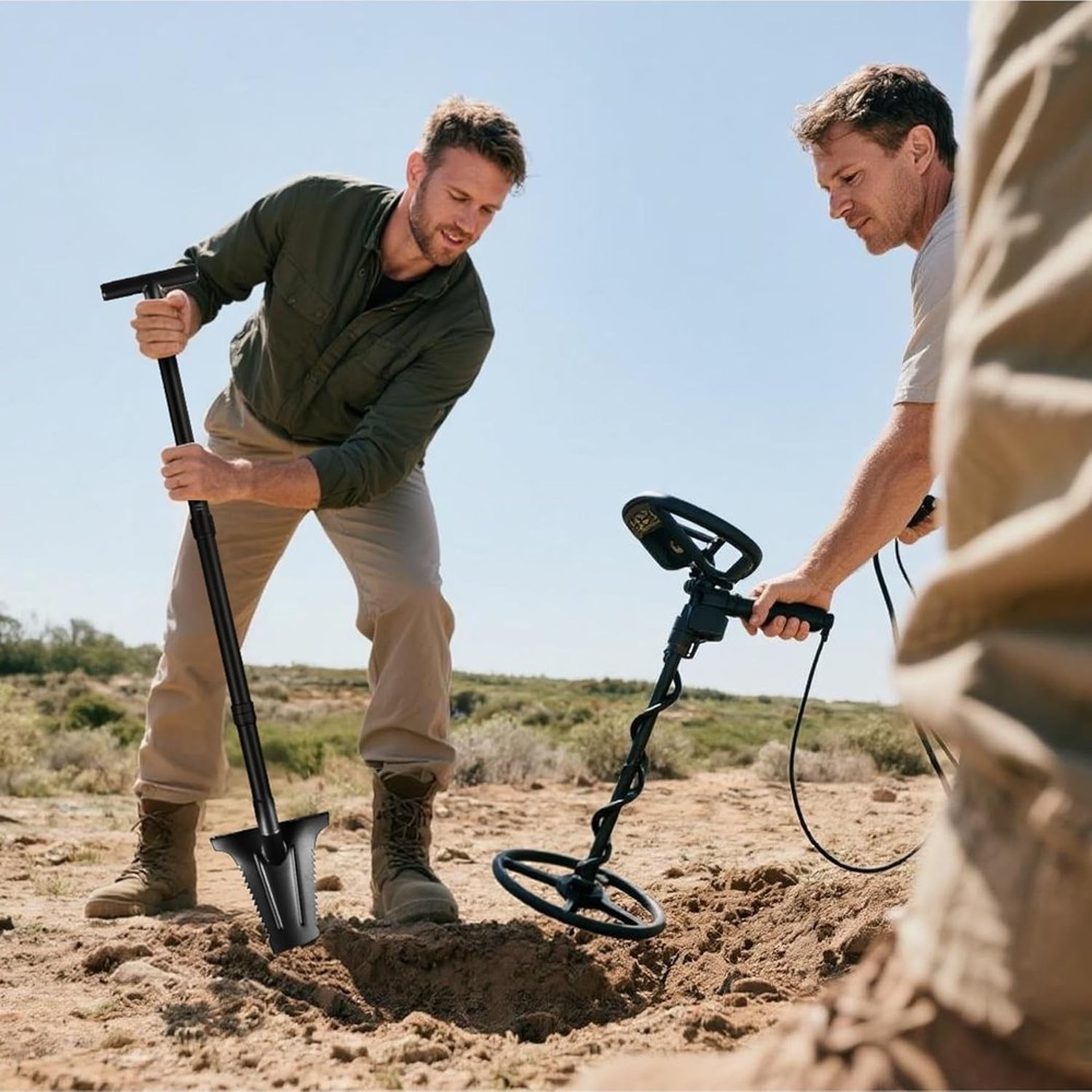 46" Metal Detecting Shovel Double Serrated Blade Digging Tool
