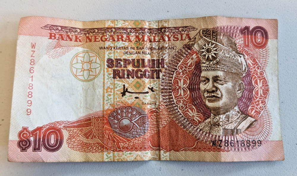 Malaysia 10 Ringgit 1989-1995 Note