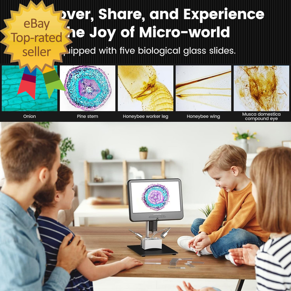 AD210 10.1 Inch LCD Digital Microscope Adults Soldering Microscope Electronics