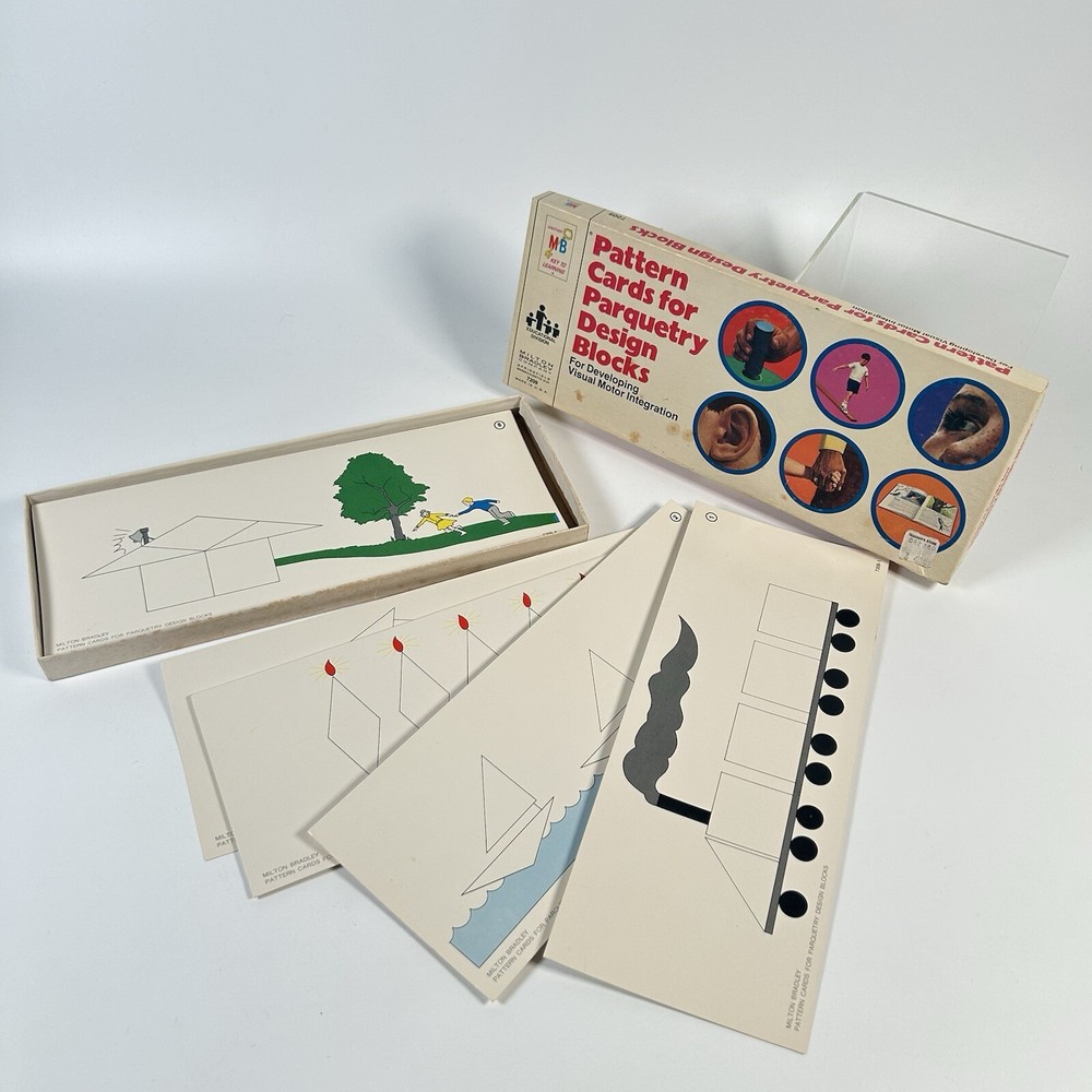 Vintage Milton Bradley Parquetry Pattern Cards 7209