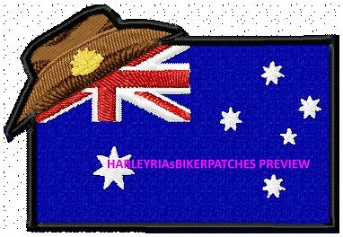 AUSTRALIAN DIGGER FLAG  ......... MILITARY BIKER PATCH