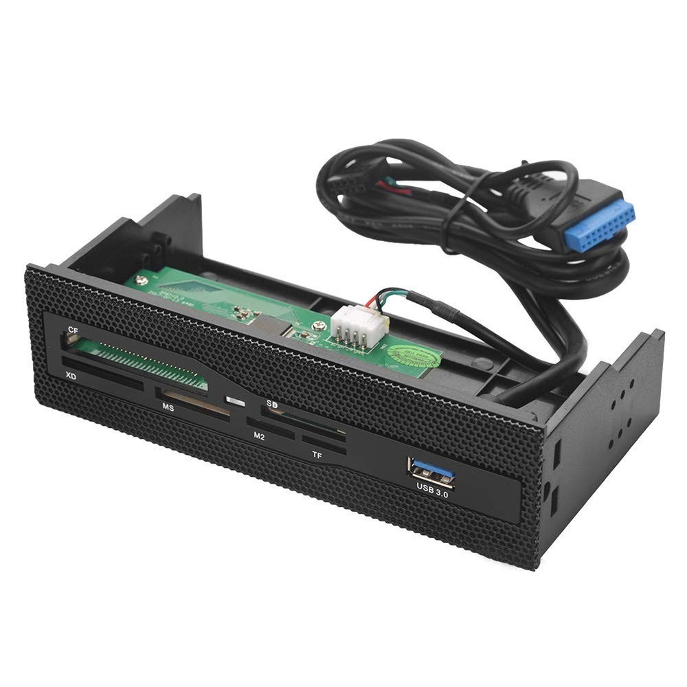 Computer Front Panel USB 2.0 PC Internal Card Reader Dashboard Fits 5.25...