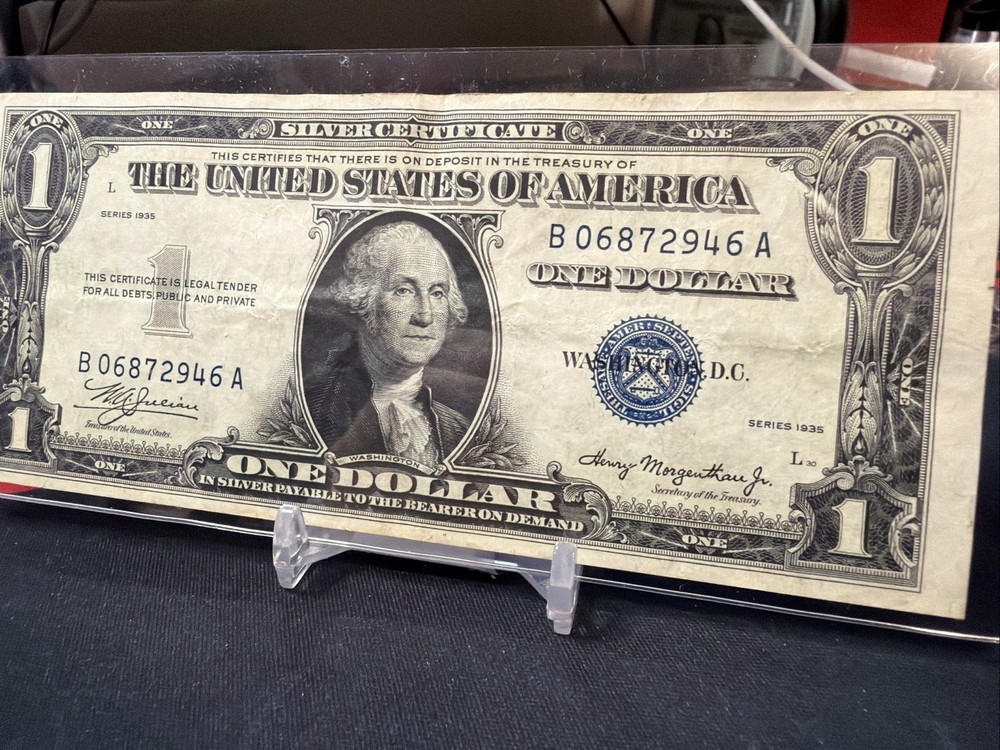 😁 1935 $1 SILVER CERTIFICATE "DOUBLE DATE" B /A BLOCK