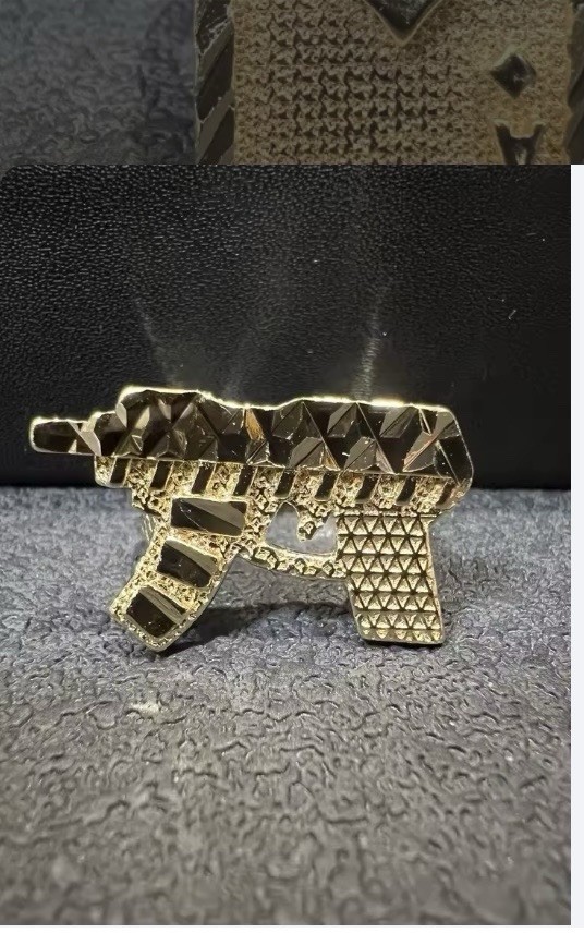 Unique Ak47 14K Gold Plated Ring Size 9