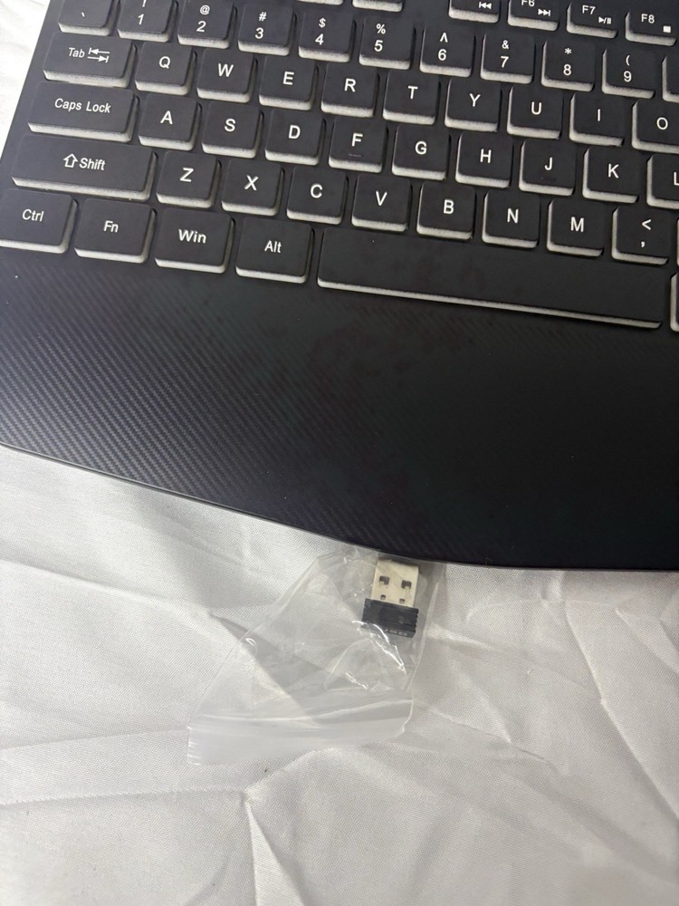 Sablute KL3PRO Wireless Backlit Keyboard & Mouse Bundle, Black, USB Receiver