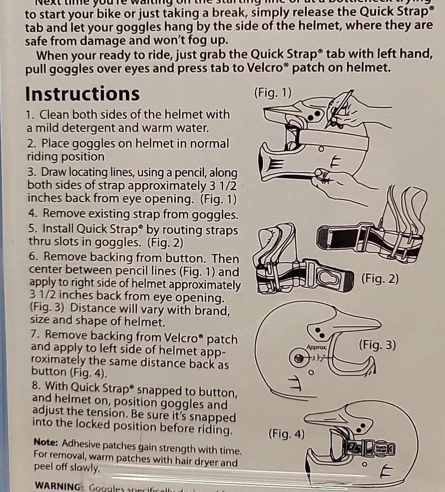 Roko Goggle Quick Straps Release Helmet Motorcycle - Quick Release.