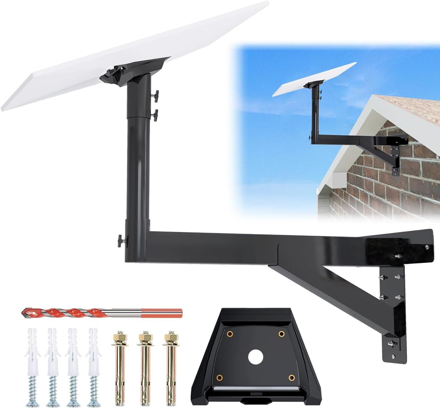 Starlink Gen 3 Mount,Ybervont Starlink Mounting Kit , Heavy Duty Long Wall Mount