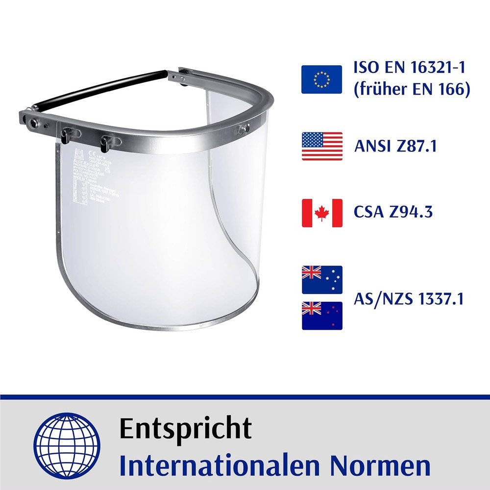 Blue Eagle Aluminum Face Shield Adapter for Cap-Style Hard Hat | Visor Bracke...