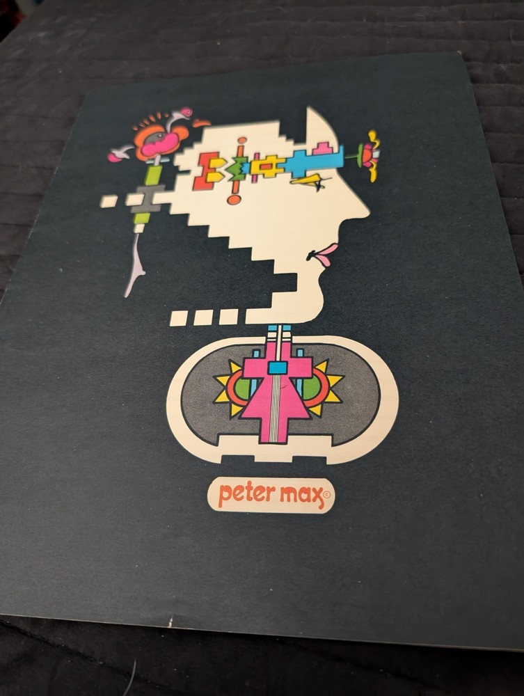 Peter Max Book Cover From 60s. Excellent Condition.