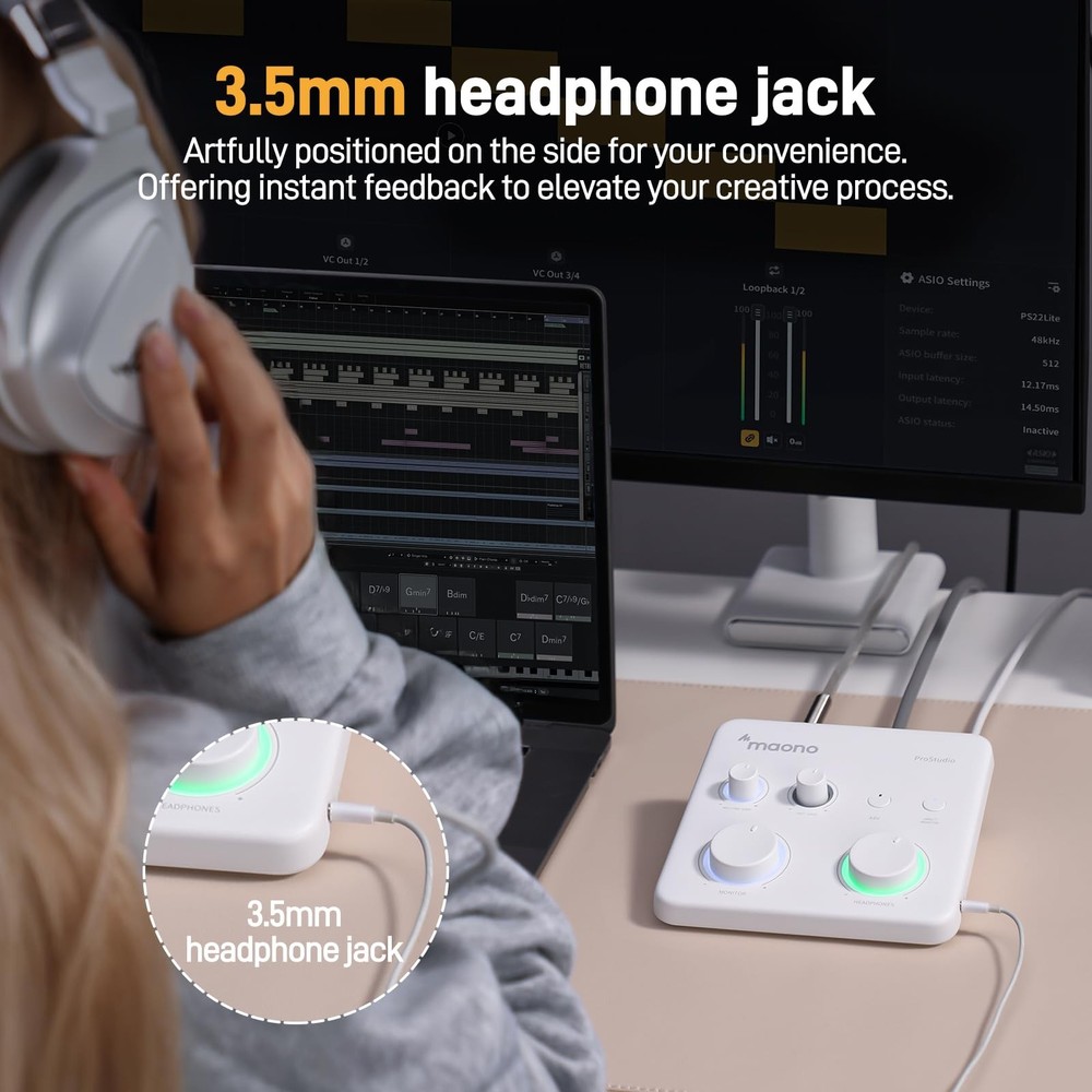 MAONO USB Audio Interface for PC: Interface with XLR Input 24-bit/192kHz Routing
