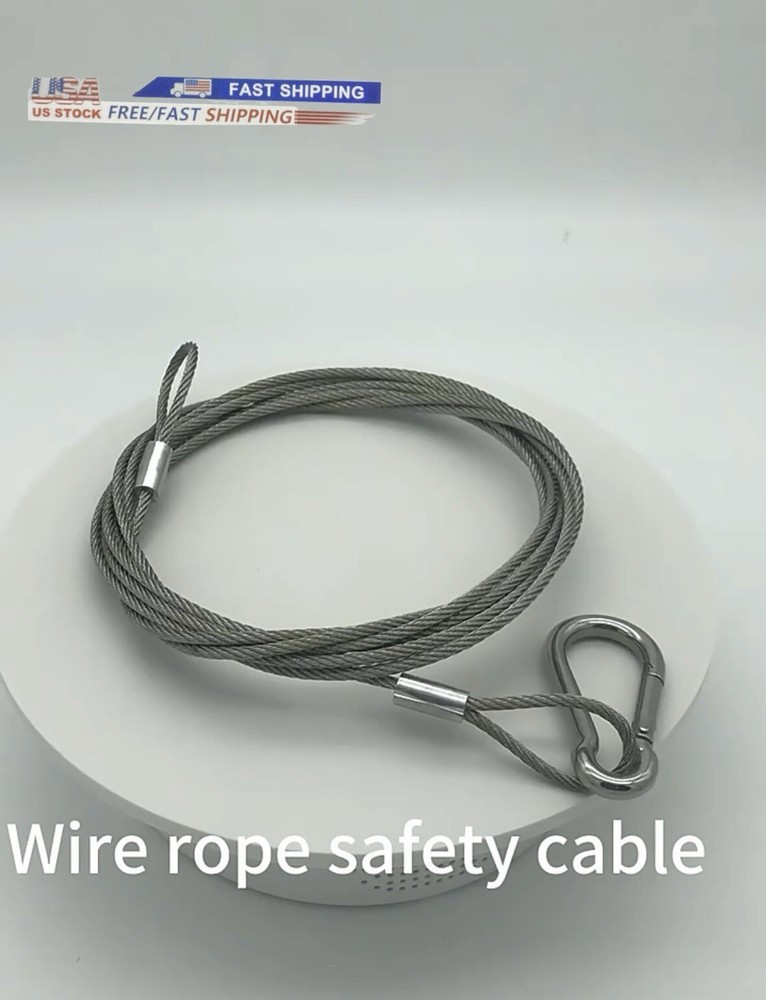 Stage Light Safety Cables 47”, Stainless Steel Security Cable.Multi Use/2PCS