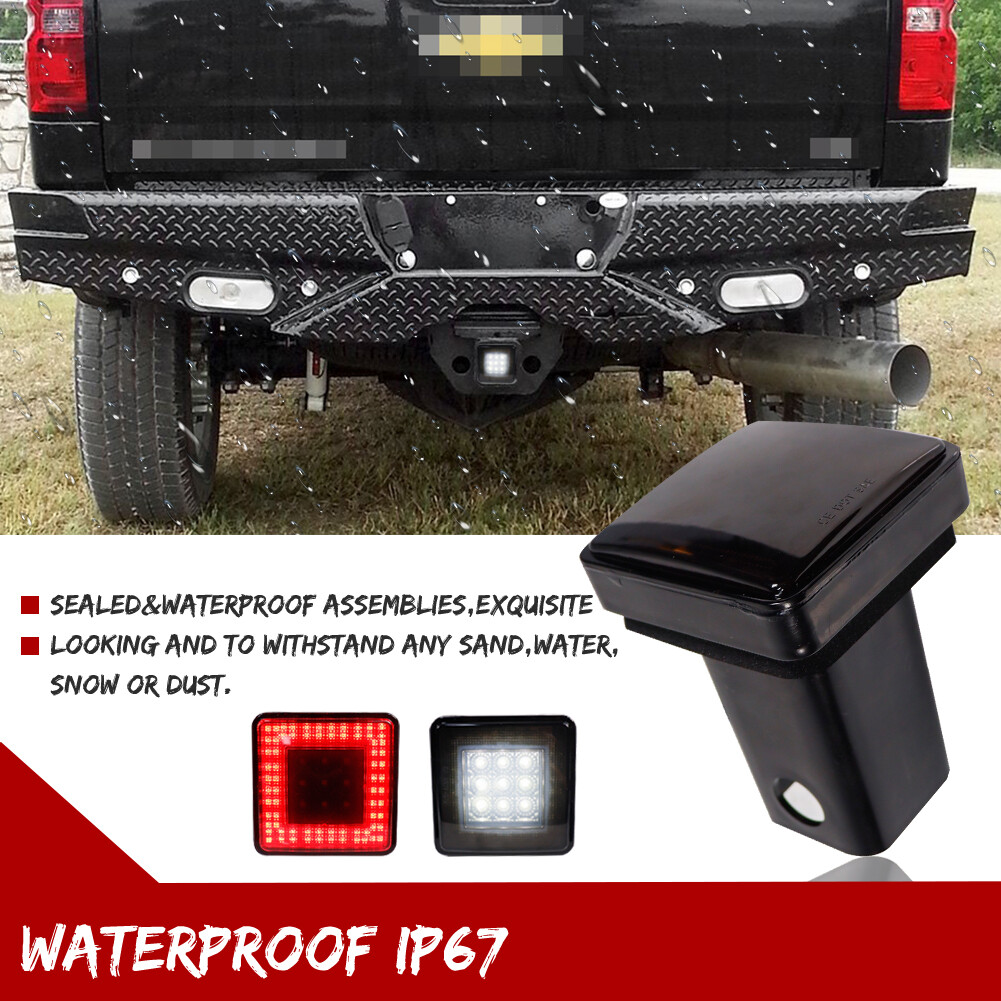 2" LED Super Bright Brake Backup Light Trailer Hitch Cover For Towing & Hauling