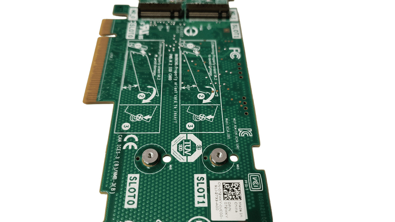 Dell BOSS-S1 Dual M.2 SSD PCIe Storage Adapter 72WKY 3JT49 Half Height No Screws