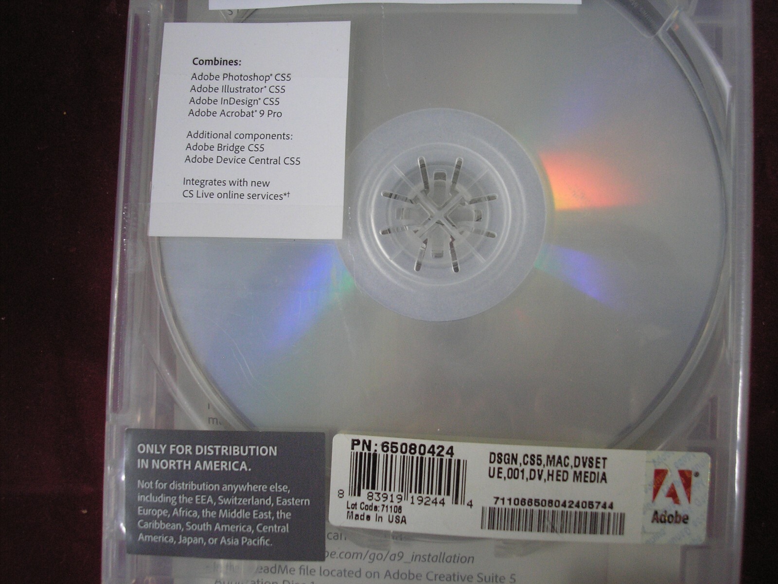 Adobe Creative Suite 5 CS5 Design Standard For MAC OS Full Retail DVD Version