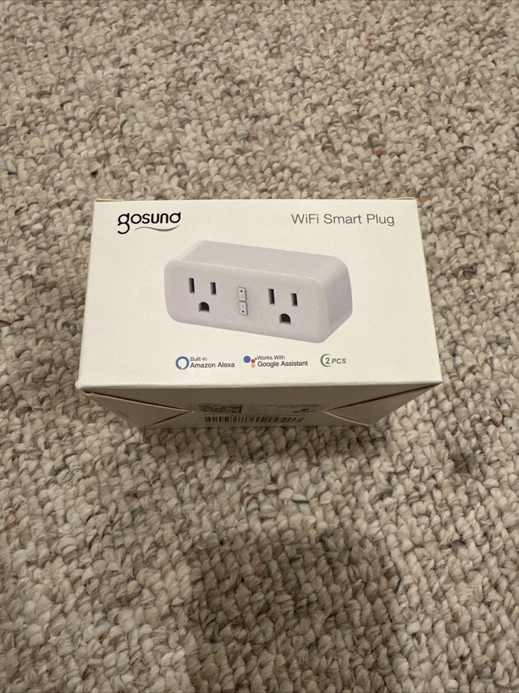 Gosuna WiFi Smart Plug 2-pack Alexa Google 2.4ghz