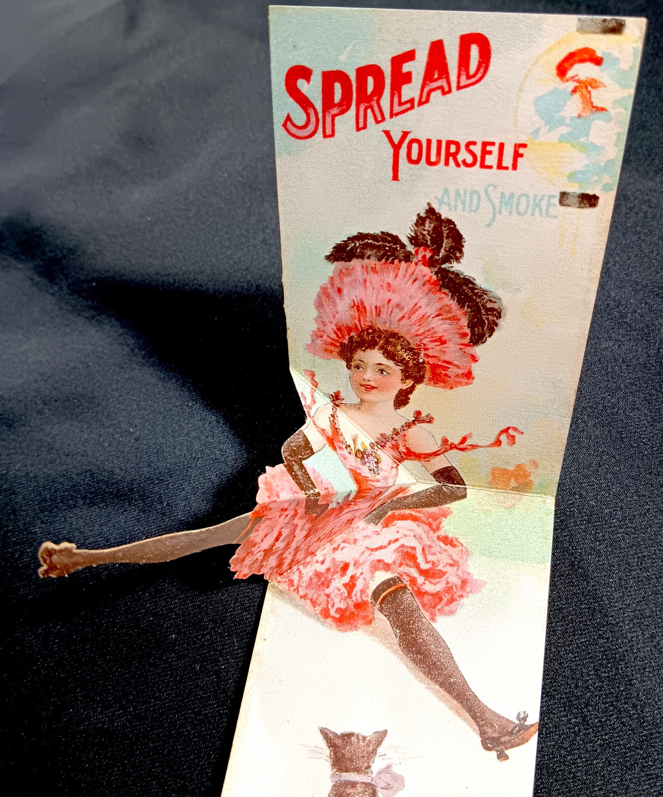 Gen. Arthur Cigar 1892 Pop-Up Spread Yourself Kicker Novelty Trade Card SR.T.gac