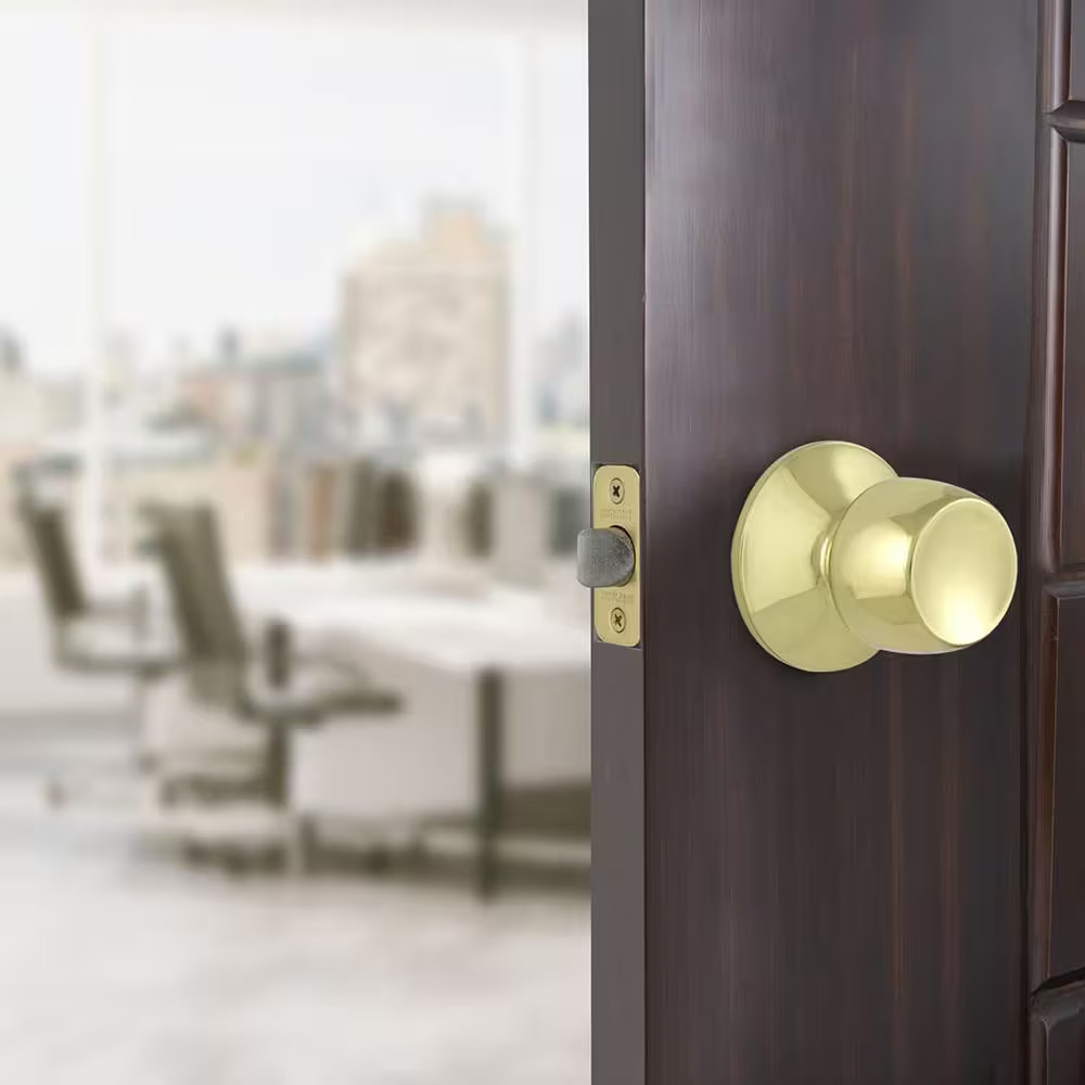 Brandywine Polished Brass Hall/Closet Door Knob (4-Pack)