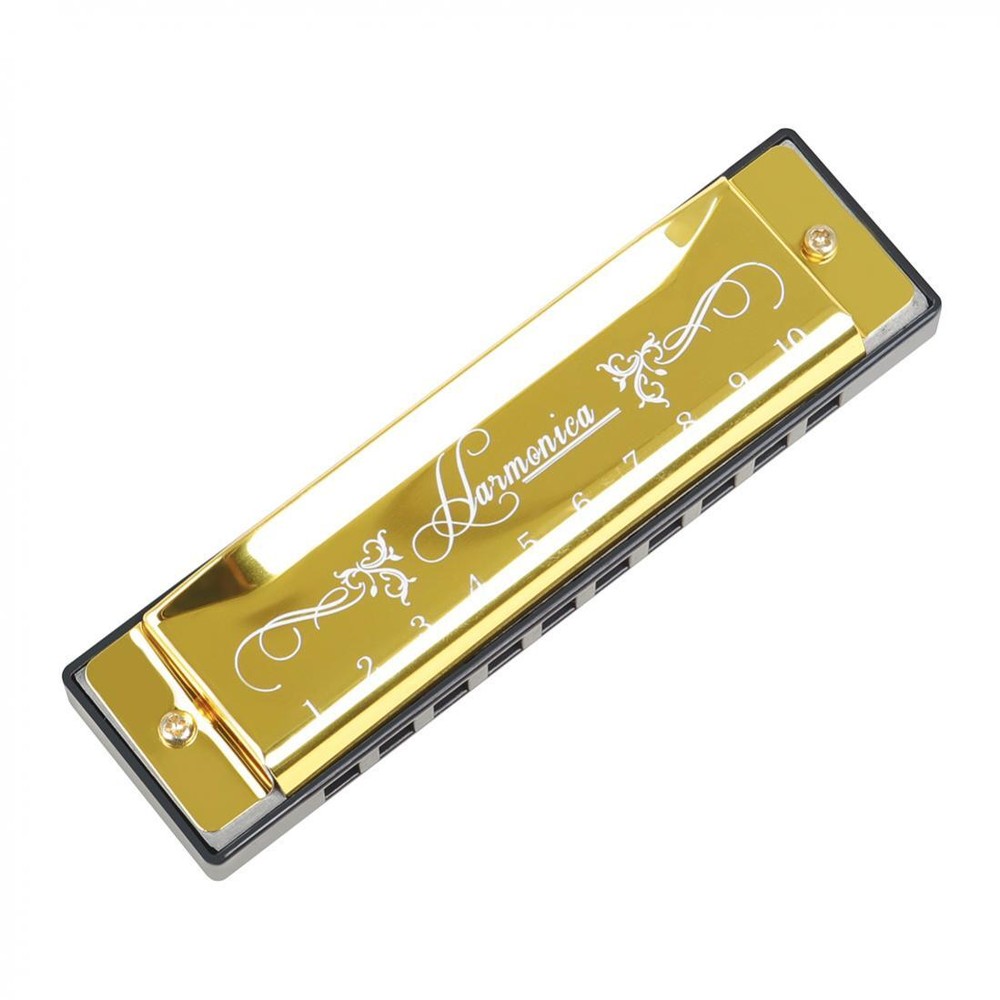 10 Hole 20 Tone KeyC Diatonic Harmonica with Case Gift for Beginner