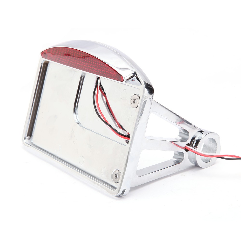 Motorcycle Chrome Side Mounted Flat License Plate Bracket For Harley Davidson