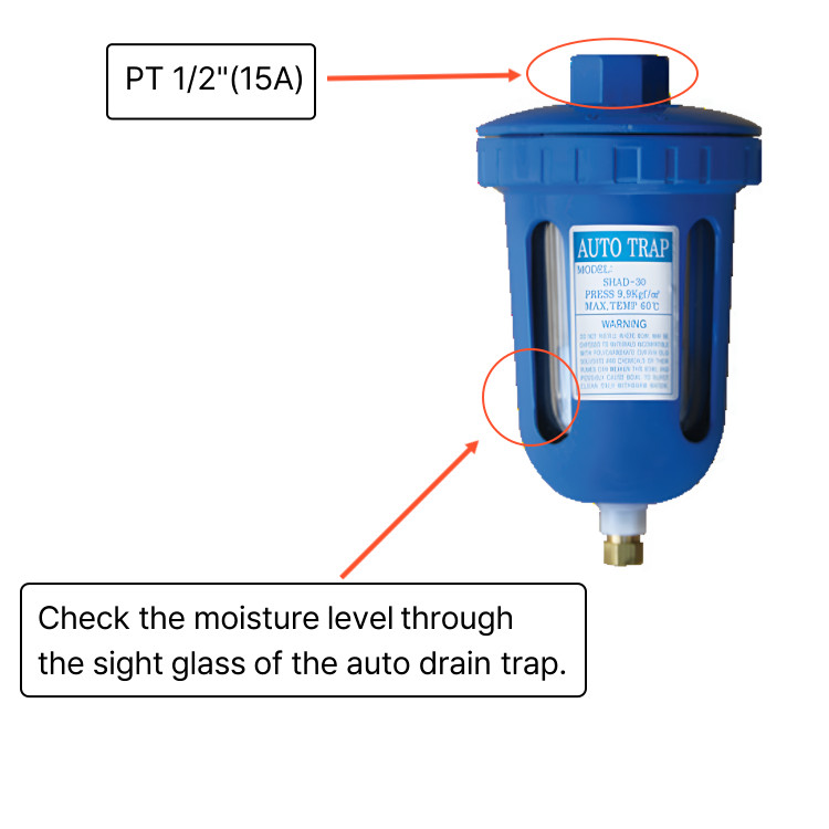 Auto drain trap (Type float) Automatic Moisture Discharge "SEHAN"