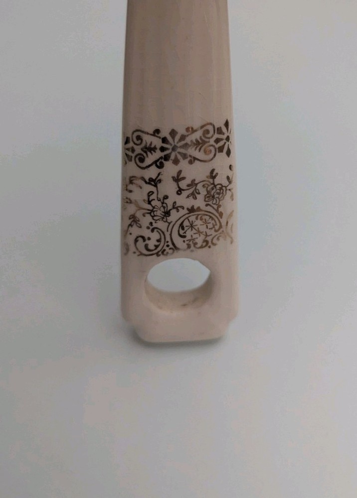 Vintage Ceramic Floral Design Serving Fork with Hanging Handle