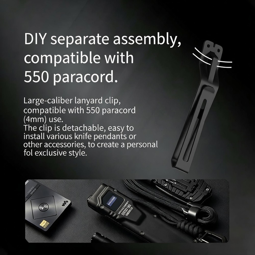 EDC37 Compatible 4-Hole Reversible Clip for Headlamp Use