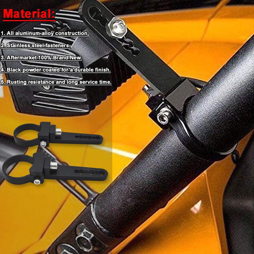 DaSen Adjustable 2" LED Light Roll Bar Tube Clamp Mount Brackets Compatible...