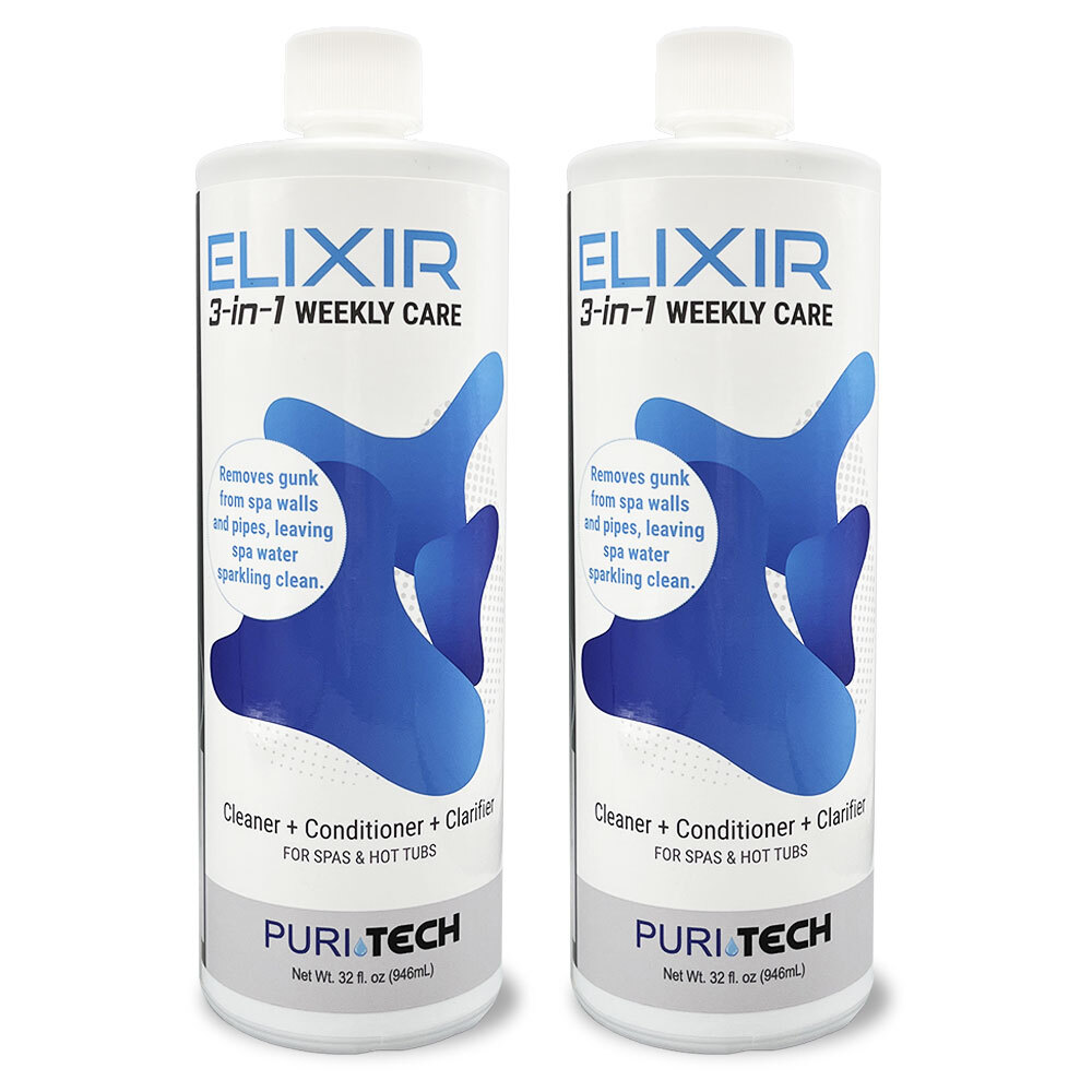 Puri Tech Spa Elixir 3-in-1 Weekly Care 2 Pack Cleaner Conditioner Clarifier Rem