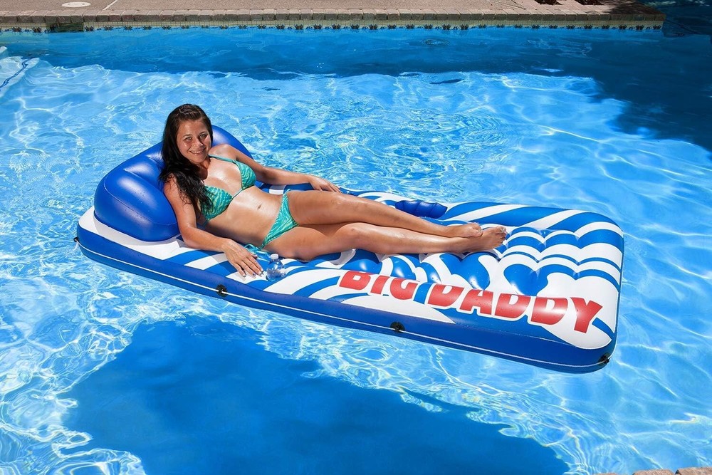 Big Daddy Large Swimming Pool Float Mattress, Blue