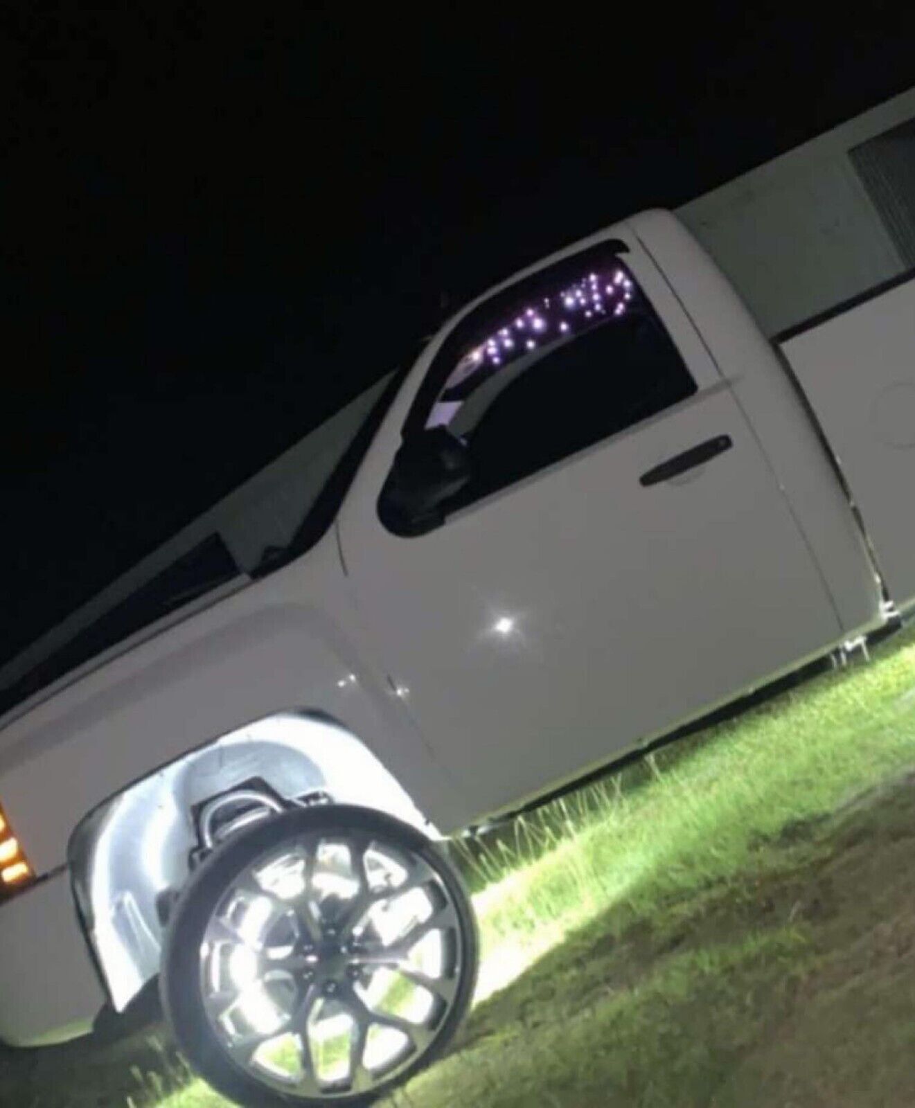 Set of (4) 17.5" Brightest QUAD ROW Solid WHITE Car Trucks LED Wheel Rim Lights