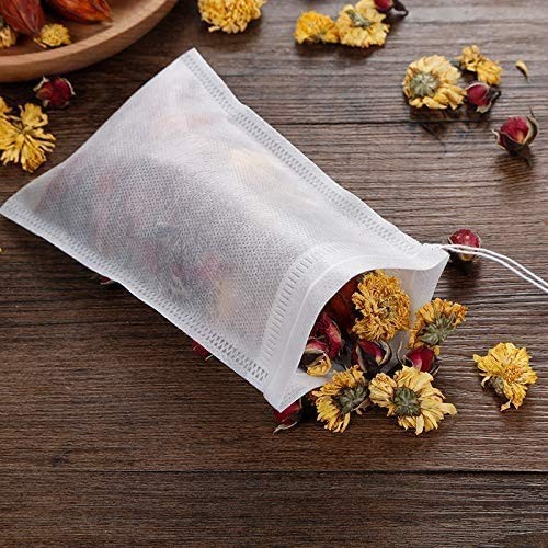 400PCS Disposable Tea Filter Bags Drawstring Biodegradable Loose Tea Sachets