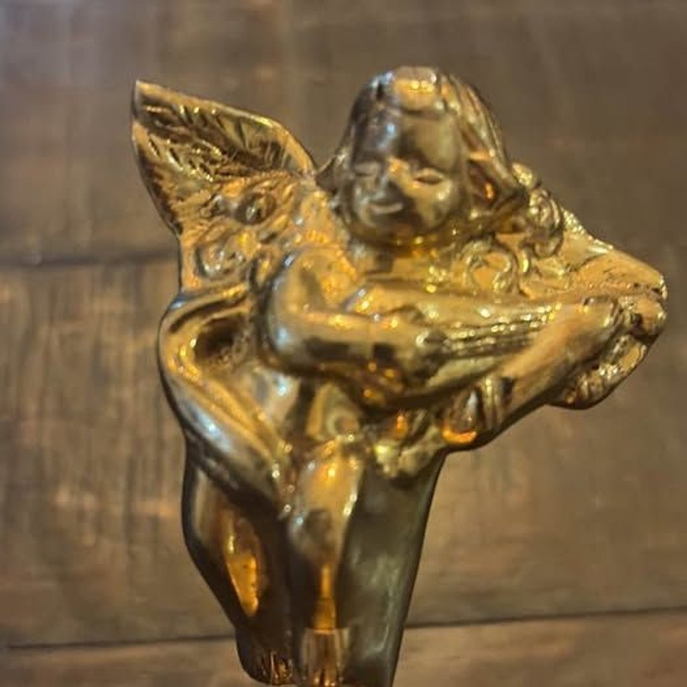 Brass Victorian Angel Stocking Holder