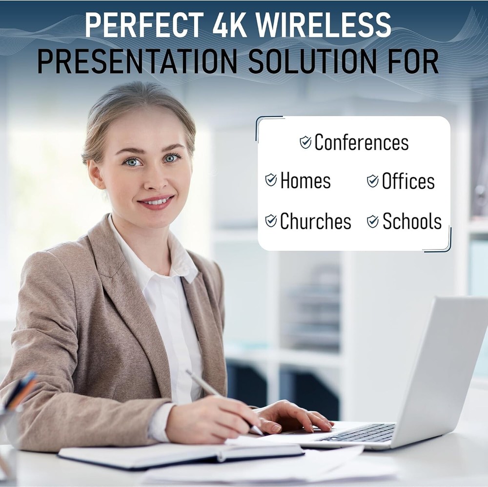 ClearClick Present+Share 4K USB-C Wireless Two Transmitters One 4K HDMI Receiver