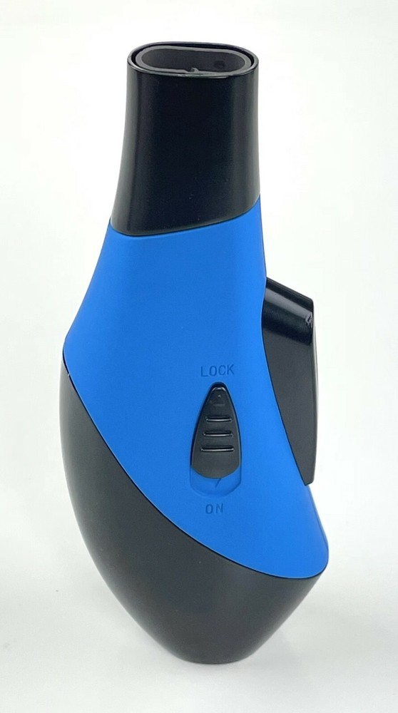 Double Jet Torch Lighter Adjustable Butane Refillable Water Drop Shape