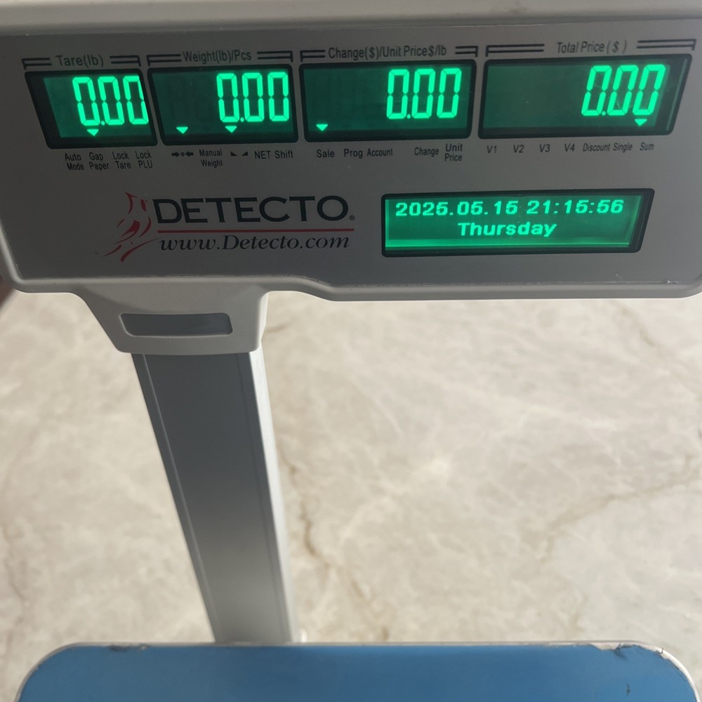 Detecto DL1060P - Price Computing Scale with Integral Printer - Silver
