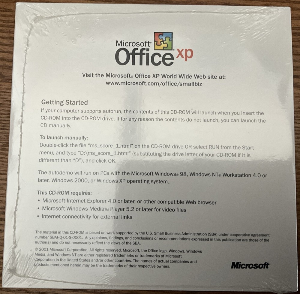 Microsoft Office XP Small Business Solutions CD