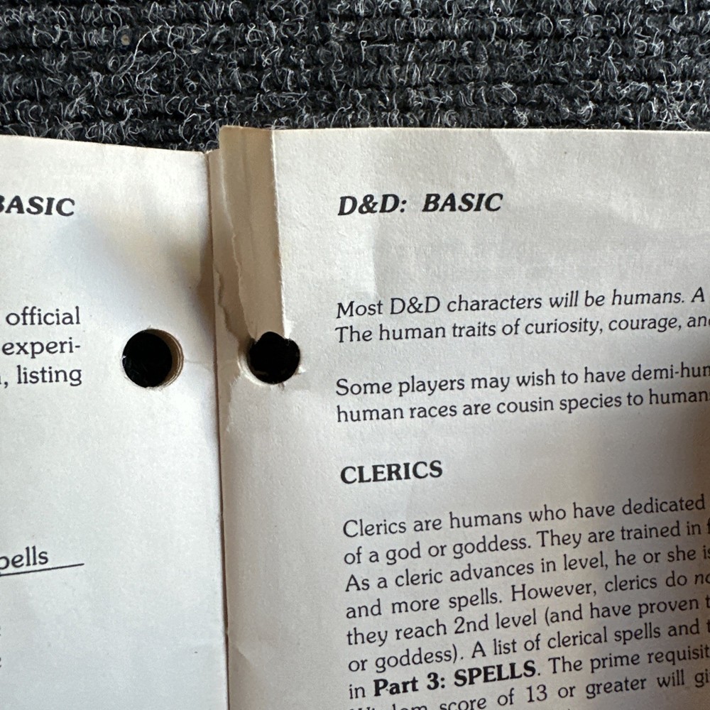 Dungeons and Dragons D&D Basic Set BOXED Including Original Dice Vintage TSR 🟡