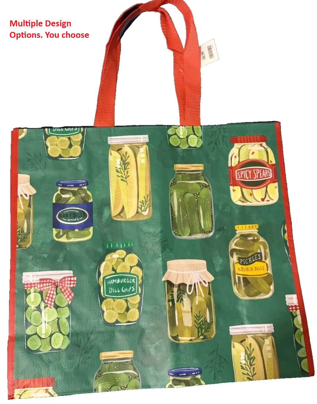 TJ Maxx Shopping Bag CAT/Swan/Sushi/Pickle Patterns Options 10Gal Reusable Large