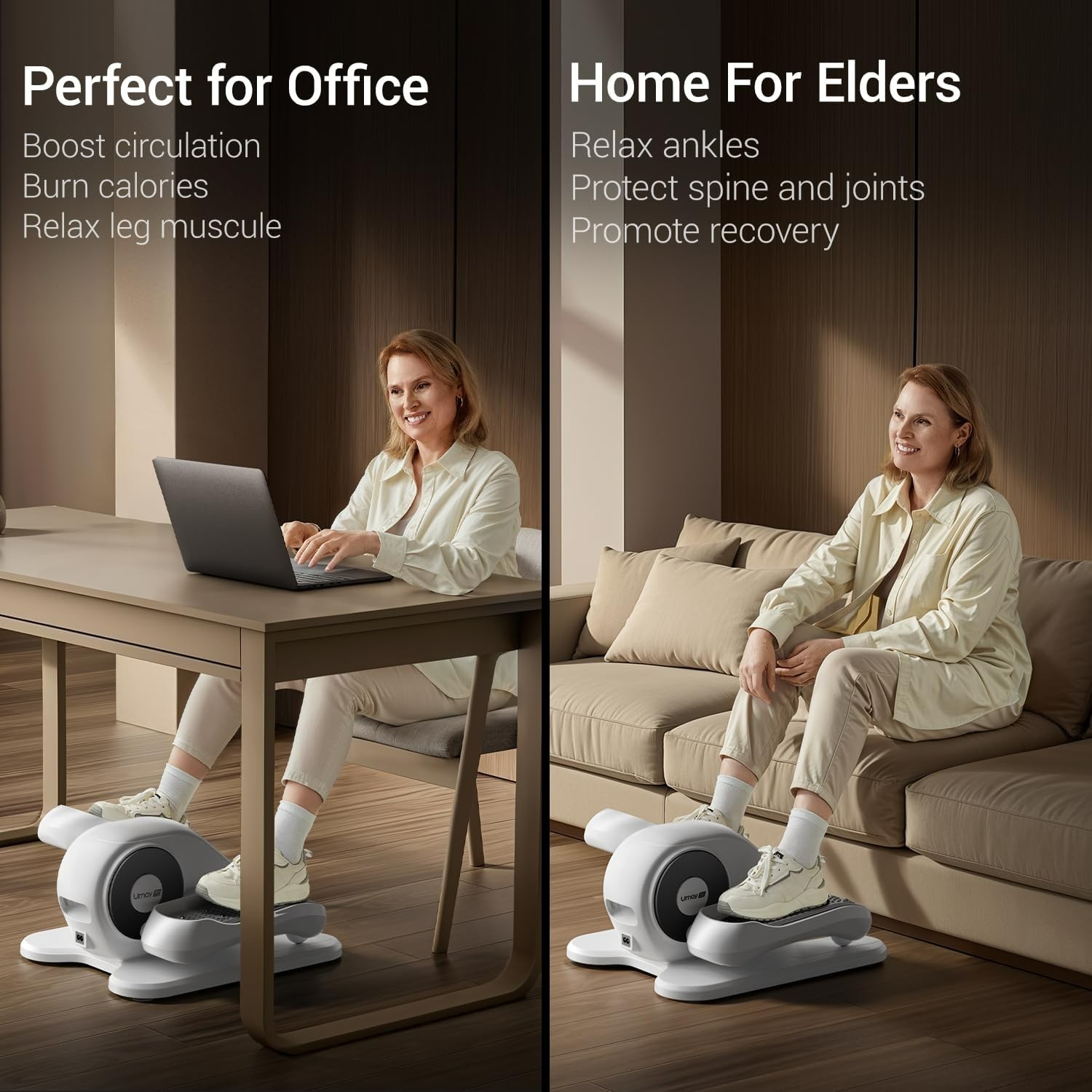 Ellipse Leg Exerciser for Seniors, Quiet & Portable Electric Seated Eclipse E