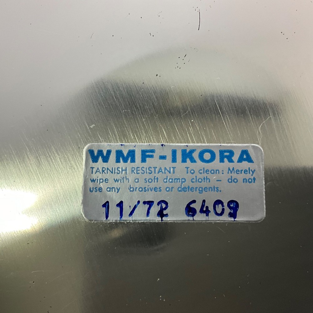 WMF IKORA GERMAN SILVERPLATE 7 3/8”W FRUIT CANDY SHALLOW FOOTED BOWL VINTAGE EUC