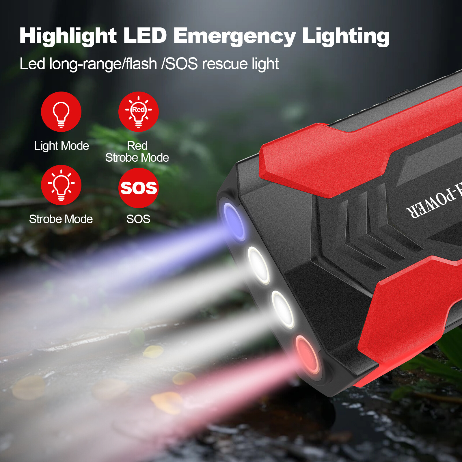 100000mAh Car Jump Starter Booster Jumper Box Power Bank Battery Charger