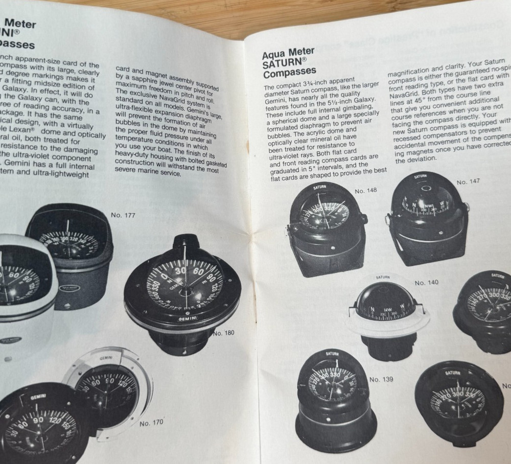 Aqua Meter Prestige Class Compasses Owner's Handbook