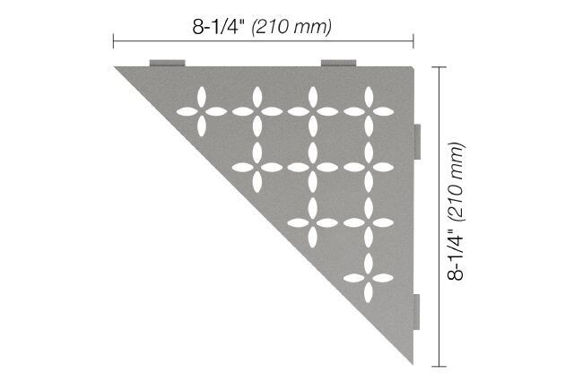 Schluter SHELF-E - Triangular Floral Design - Stone Grey - SES1D5TSSG