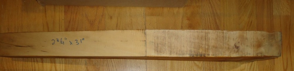 Rifle Half Stock Blank, Muzzleloader, 31" x 2 3/4", Curly Flame Figured Maple